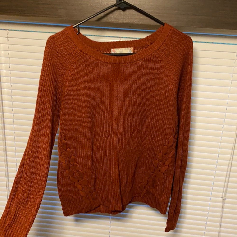 burnt orange sweater